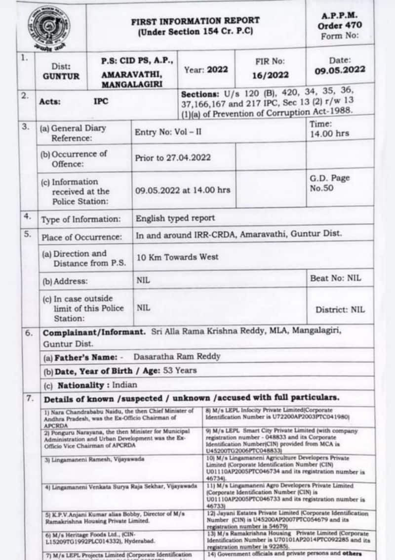 FIR against former Andhra Pradesh CM Chandrababu Naidu