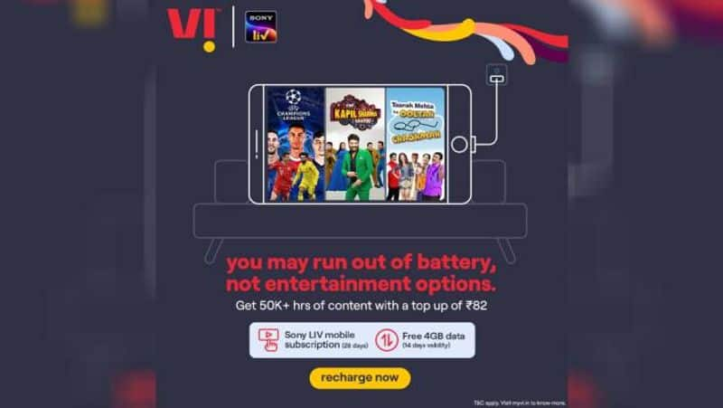 Vi launches Rs. 82 prepaid plan with SonyLIV subscription