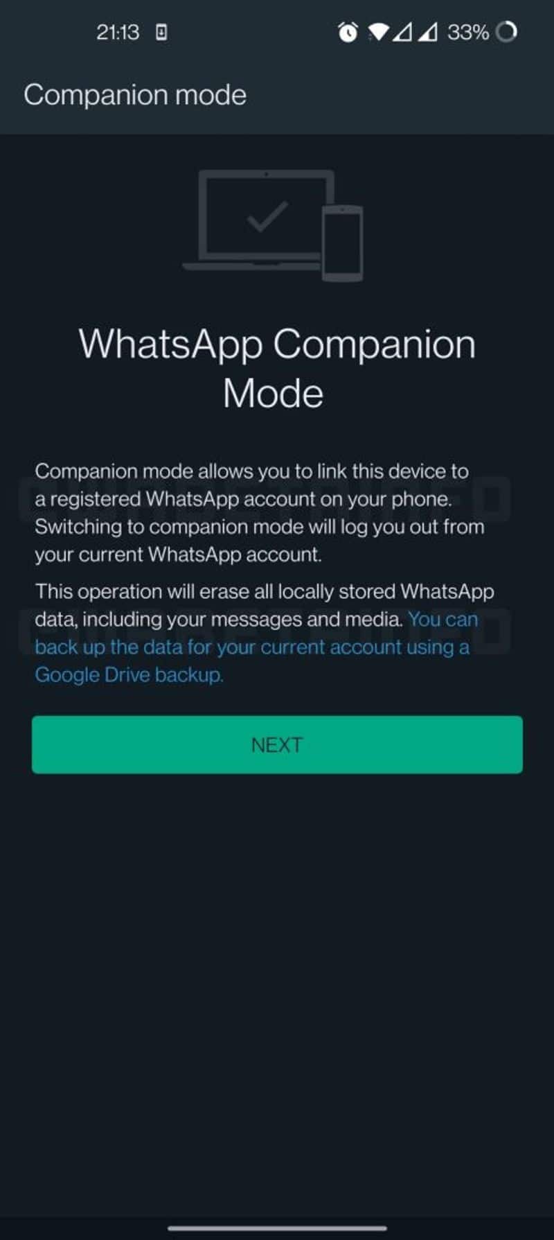 WhatsApp is working on Companion Mode to link a second mobile device