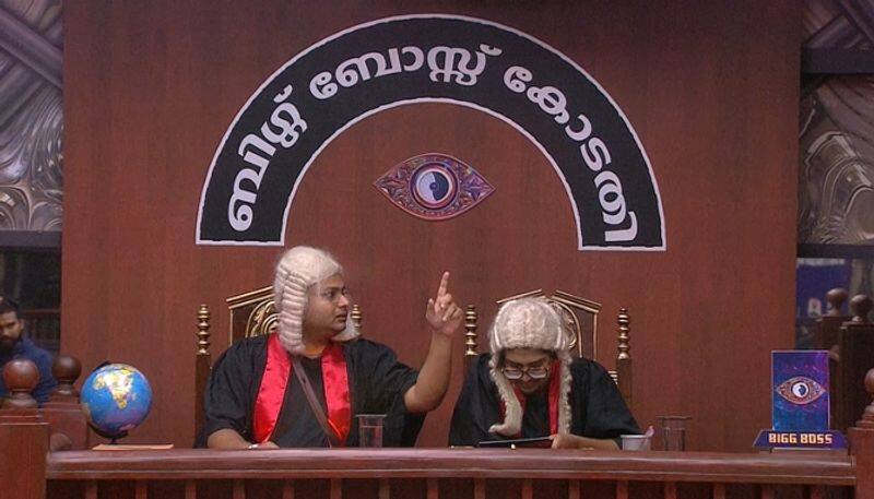 bigg boss malayalam season 4 weekly task court room ronson lakshmi priya nimisha