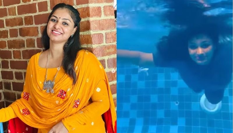 Actress Rini Raj shared an underwater video