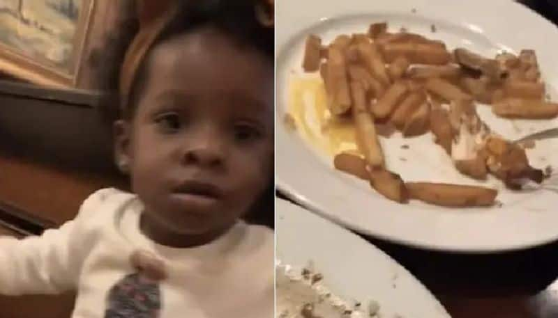 toddlers rude response to man who tried to take her food