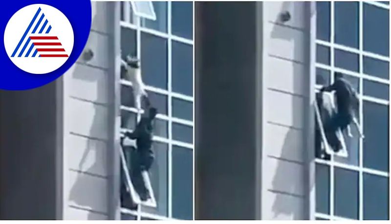 Kazakhstan man saves child after climbing 8 floors of a tower akb