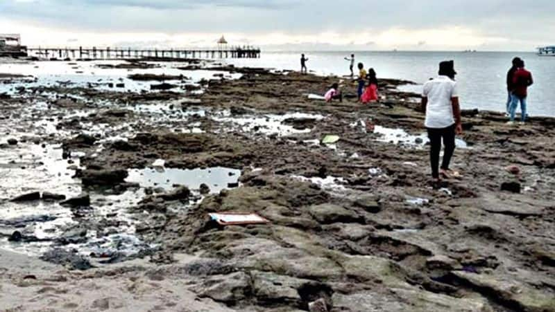 sea receded at Rameswaram