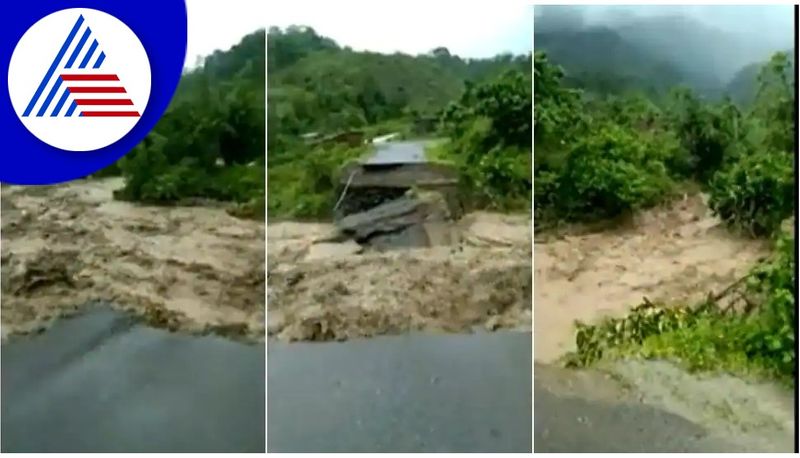 Assam floods Portion of road washed away in Assam 3 people dead in Dima Hasao akb