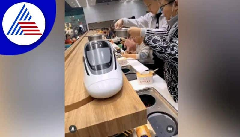 Bullet Train Serves Food At A Restaurant watch video akb