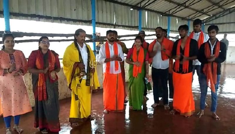 sri rama sena activists visit Chikkamagaluru dattapita And cleaned homa mantapa rbj 