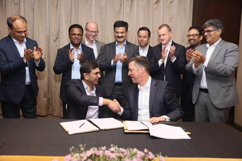 Volkswagen and Mahindra sign Partnering Agreement for MEB electric components in Chennai ckm