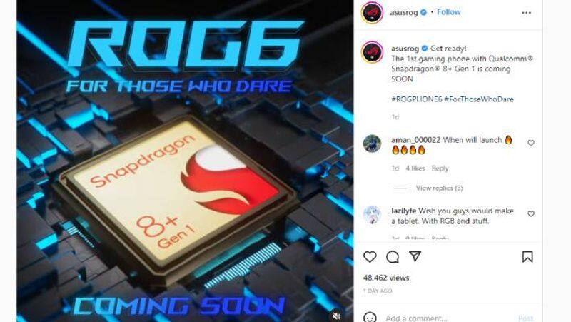 OnePlus Smartphone, Realme GT2 Master Explorer Edition, Asus ROG Phone 6 to Feature Snapdragon 8+ Gen 1 SoC