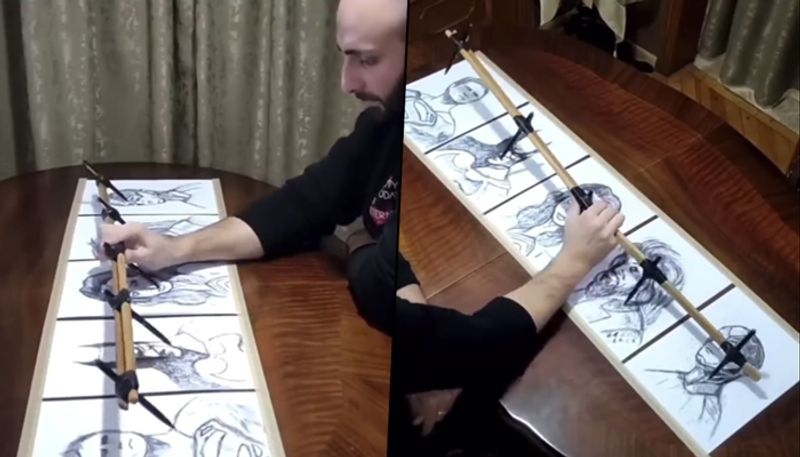 Artist draws five superheroes at once; video will leave you amazed - gps