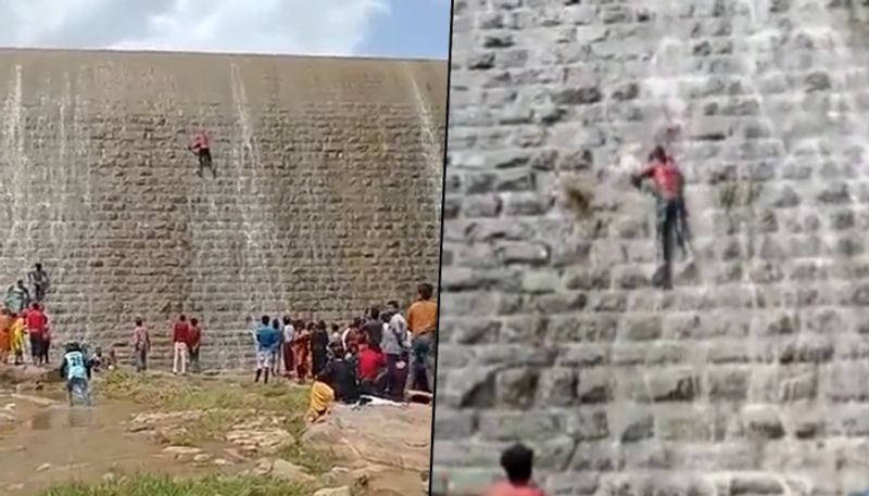 Man falls while climbing Srinivasa Sagara Dam wall in Karnataka; watch video - gps