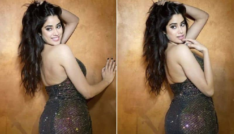 janhvi kapoor shares her own photo in backless sparkly dress