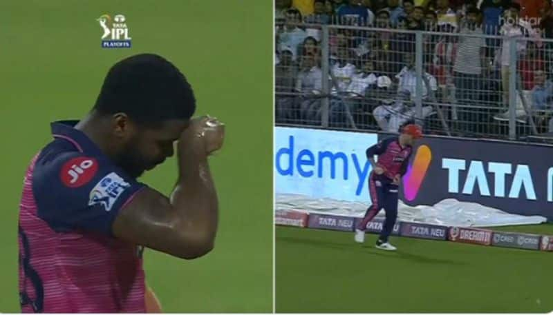 IPL 2022 Obed McCoy puts head down anticipating a six but suddenly twist happened