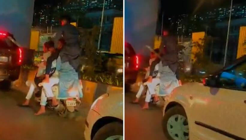 Watch: 6 people ride on a scooter in Mumbai, leaving the internet fuming
