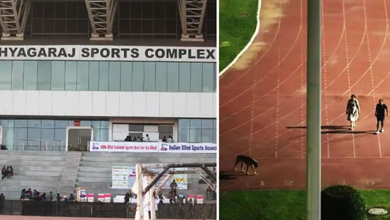 Delhi Thyagraj Stadium Dog walking IAS transferred to Ladakh