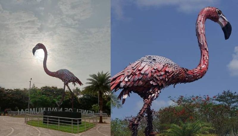 flamingo statue in Navi Mumbai