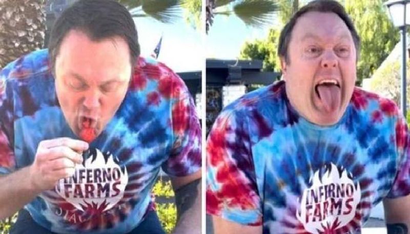 man broke Guinness World Record eating three Carolina Reaper chilli peppers