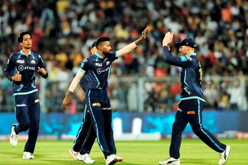 IPL 2022 Final Hardik Pandya help Gujarat titans to restrict Rajasthan Royals by 130 runs ckm