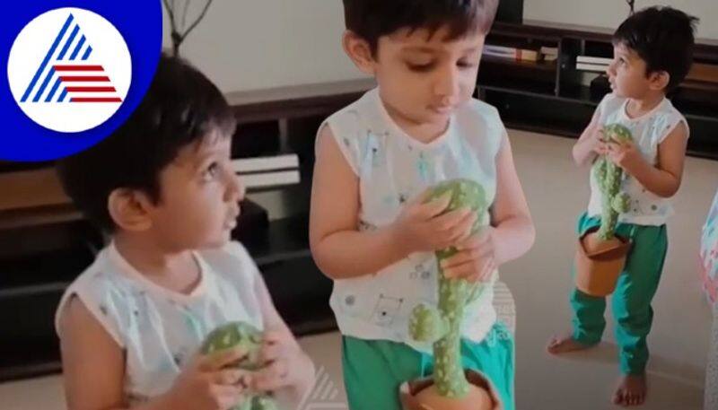 Kannada Raayan raj sarja new video with cactus plush talkig toy vcs 