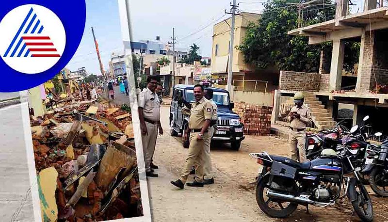 HDUDA start demolition of unauthorised building in hubballi gow