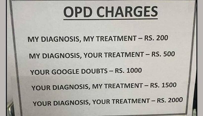 'Rs 1000 for Google doubts': Doctor's OPD fee post goes viral; netizens amazed