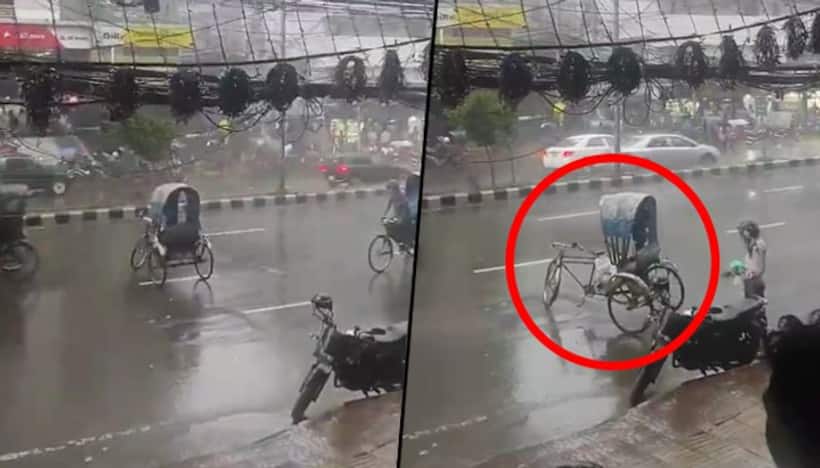 Cycle rickshaw moves around on its own, internet compares it with Tesla; watch