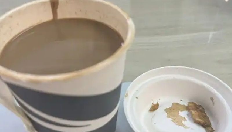 man gets chicken piece from coffee which ordered online 