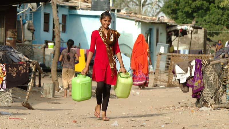 Ahmedabad slum which construct wall before Trump visit asks drinking water 