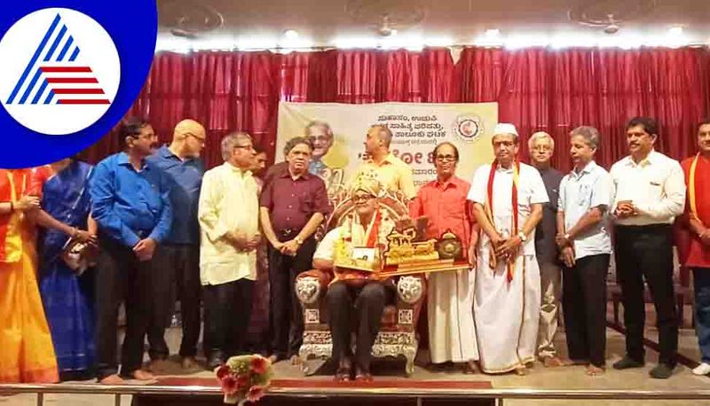 writer H Gopal Bhat celebrates his birthday in Udupi  who famous by distributing free books gow