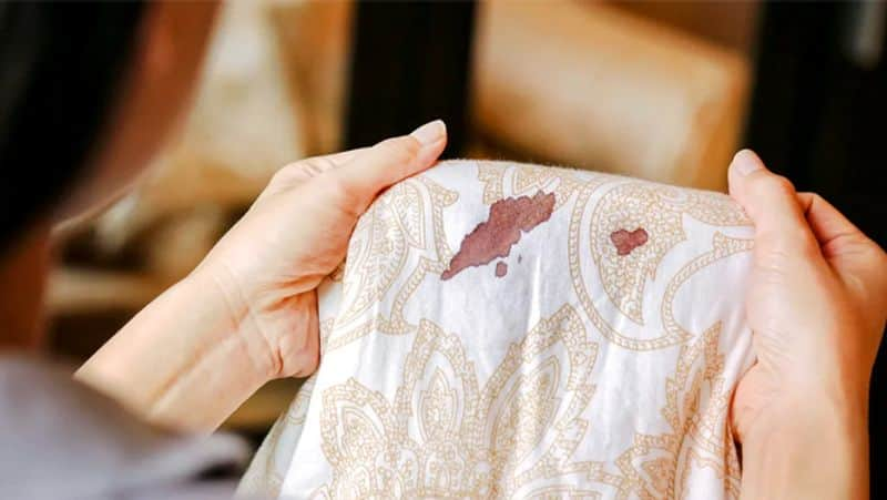 how to remove Periods  blood stains rsl