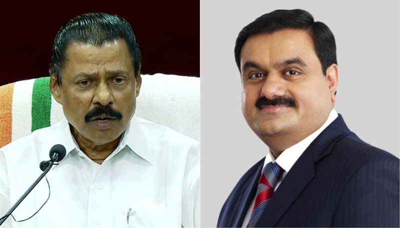 Kerala Minister MV Govindan against Gautham Adani