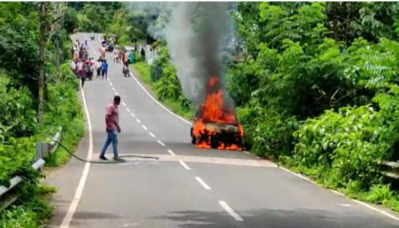 a luxury car fired in karur