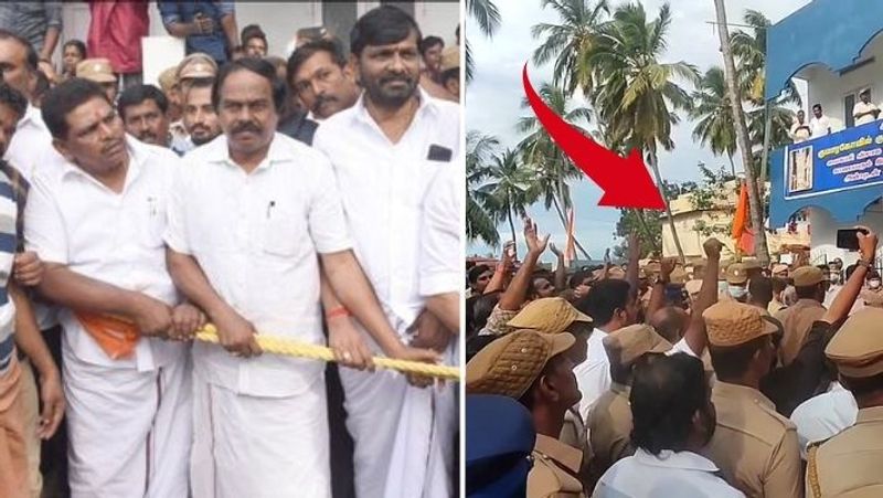 DMK minister Mano Thangaraj the rope of the chariot should not be caught on any basis Hindus and Bjp protest at Kanyakumari