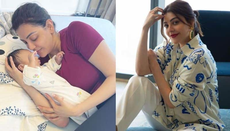 kajal aggarwal shares pic with son neil kitchlu on instagram