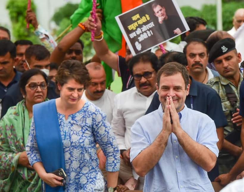 National Herald Case: माथे पर टेंशन-ओठों पर मुस्कान लिए ED दफ्तर पहुंचे राहुल गांधी, सुरेजवाला अरेस्ट