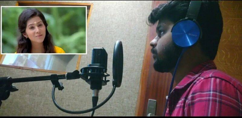 popular serial santhwanam actor Achu Sugandh shared his serial dubbing video on youtube