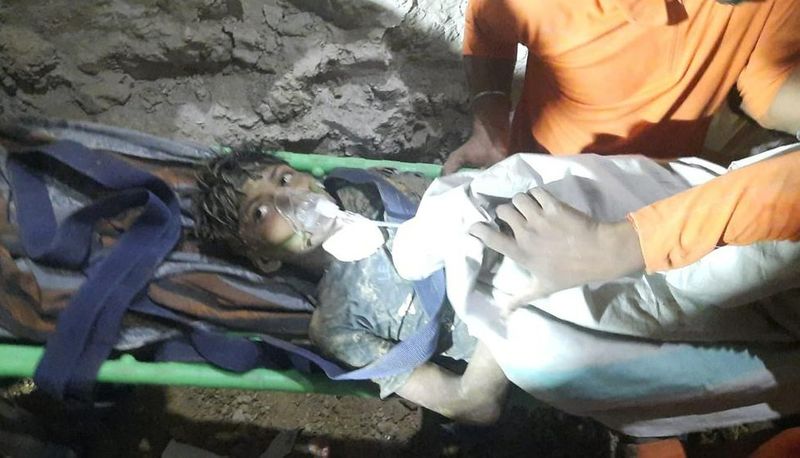 disabled child trapped in 80 foot deep borewell in Chhattisgarh rescued after 104 hours akb