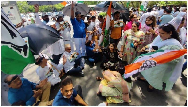 congress delhi strike in National Herald case