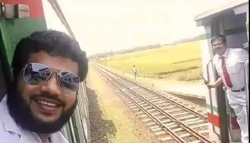 father and son works in railways in a single picture captured while on duty 