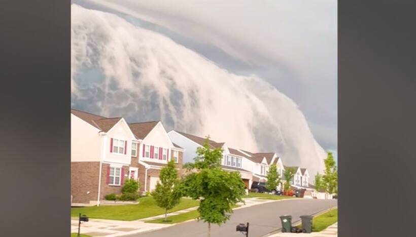 Watch: Giant tsunami like clouds leave internet puzzled