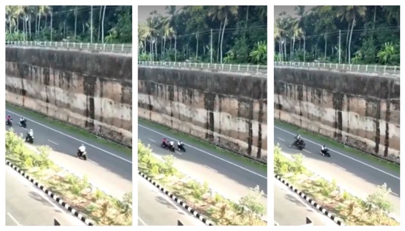 Accident Among Bike Race In Vizhinjam Bypass Two Youth Dead CCTV Visuals Out