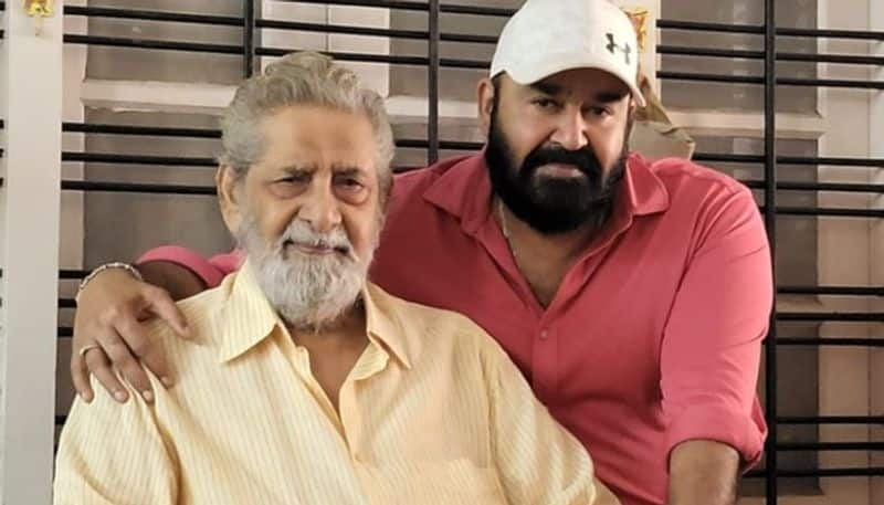 mohanlal meet actor madhu in fathers day