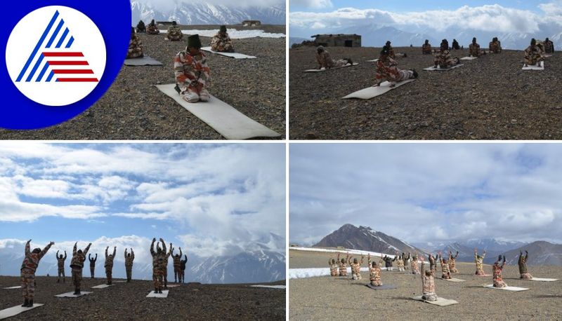 ITBP Jawans participated 8th international yoga day in various region of the country akb