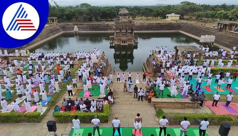 World Yoga Day Celebrate at Channagiri in Davanagere grg