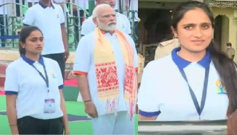 PSI sushma Reacts after Yoga With PM Narendra Modi at Mysuru Palace Ground rbj