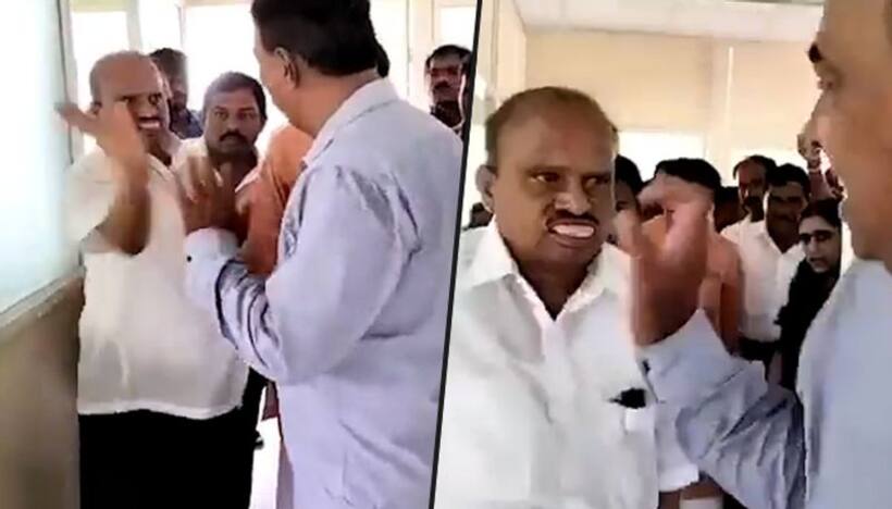 Video of JD(S) MLA slapping ITI principal in Karnataka's Mandya goes viral