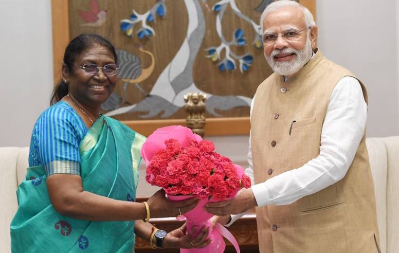 नरेंद्र मोदी ने की द्रौपदी मुर्मू से मुलाकात, कहा  अद्भुत है जमीनी समस्याओं के बारे में उनकी समझ