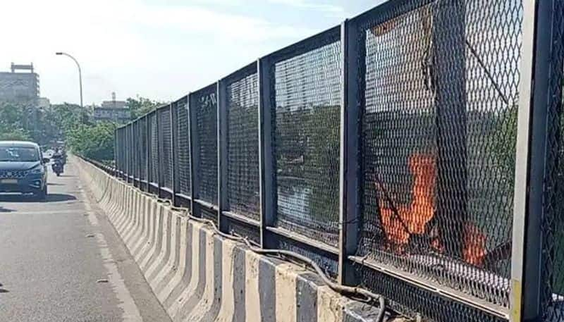 fire under kanaka durga flyover in vijayawada 