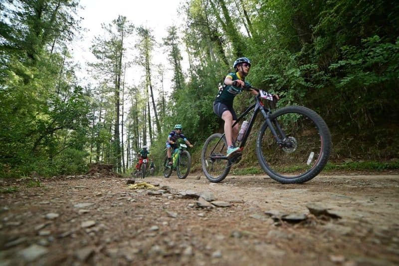 54 riders participated in 1st  Stage 80 kms of mountain biking race MTB Himachal Janjehli 2022 ckm