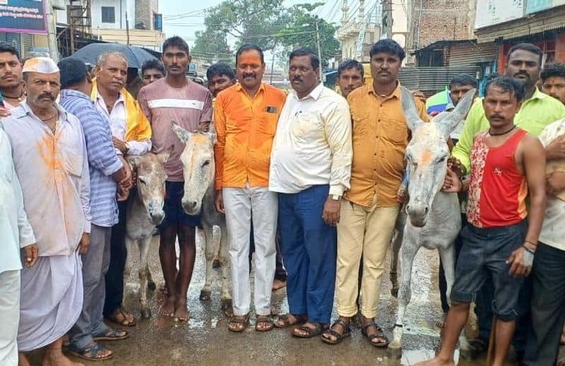 Donkeys Race Competition Held at Rabkavi Banhatti in Bagalkot grg